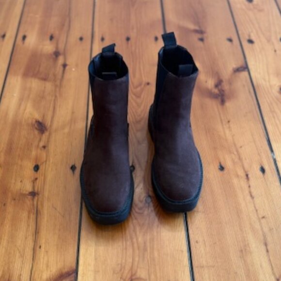 Women's Chelsea Brown Sincerely Jules Boots in Nubuck, Size 7 - Picture 9 of 11